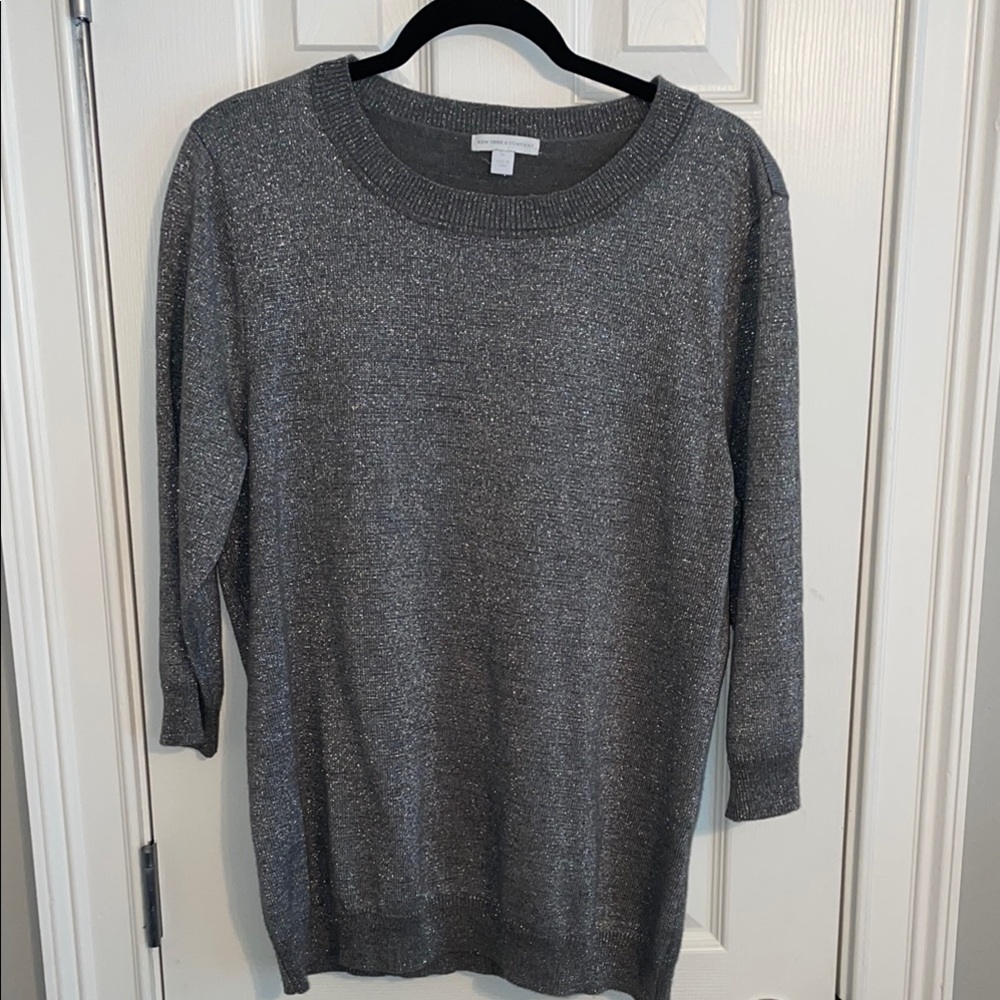 Silver Metallic Sweater